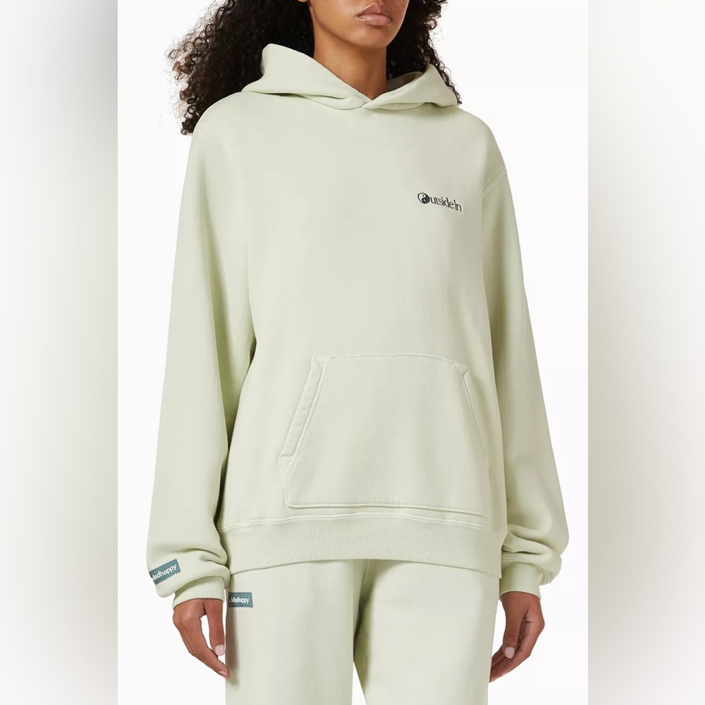 LIKE NEW Madhappy Summer Outdoors Fleece Hoodie - Lime RARE - Picture 3 of 16